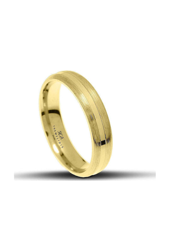Themelidis Jewels Σετ Βέρες από Κίτρινο Χρυσό 18Κ με Ματ Φινίρισμα