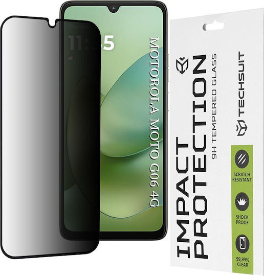 Techsuit Full Glue Privacy Full Face Tempered Glass (Motorola Moto G06, Motorola Moto G06 Power)