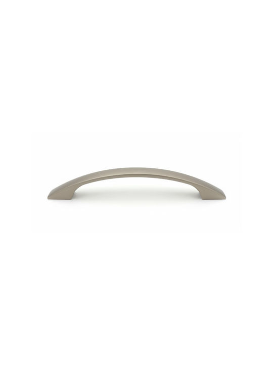 Deco Ceramica Λαβή Επίπλου από Μέταλλο Νίκελ Ματ με Απόσταση Κέντρων 128mm SN567