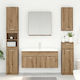 vidaXL Waschtisch ohne Waschbecken L38.5xB38.5xH46cm Artisan Oak