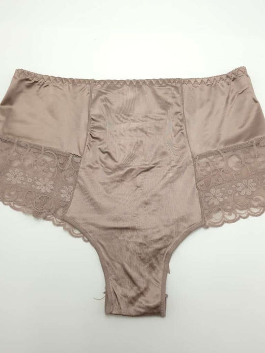 Ouno High-waisted Women's Brazil with Lace Nude