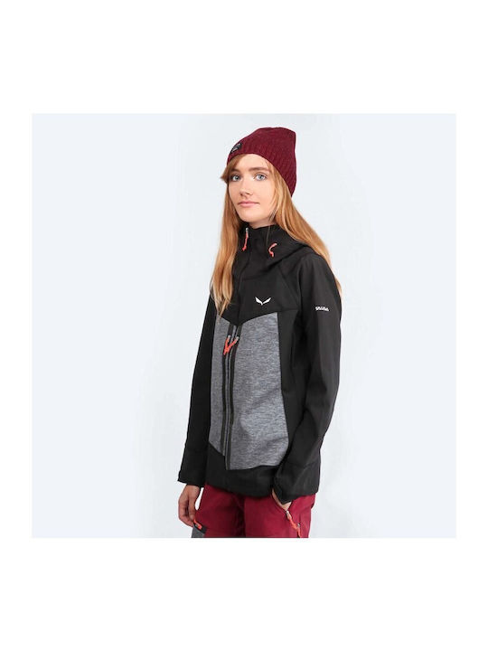 Salewa Comici 28176-0911 Γυναικείο Μπουφάν Soft Shell για Σκι & Snowboard Μαύρο
