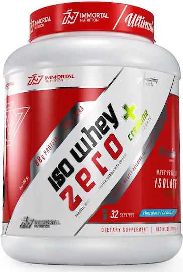 Immortal Nutrition Iso Whey Zero + Creatine Proteină Din Zer cu Creatină Fără Gluten & Lactoză cu Aromă Choco & Coconut 1kg