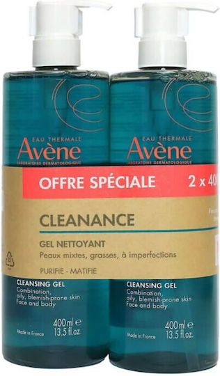 Eau Thermale Avène Cleanance Gel Cleansing Face 2x400ml