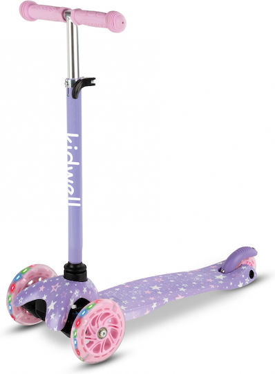 Kidwell Scuter Copii Pliabil 3 Roți Cu Iluminare LED Pentru 3+ Ani Lila