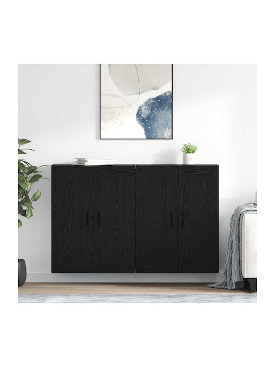 Μπουφές Ξύλινος Μαύρη Οξυά 69.5x34x90cm