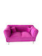 Velve Stand Pentru Bijuterii Din Catifea Cu Oglindă Fuchsia 24x13cm