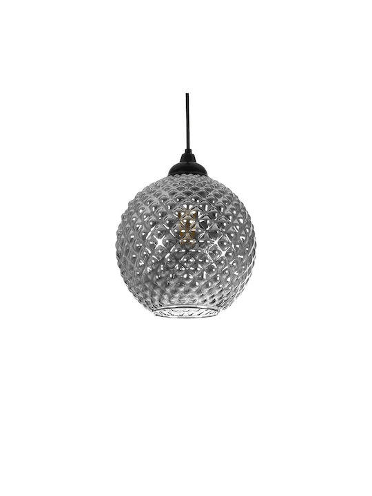 GloboStar Kegel Pendant Light Black with Crystals for Socket E27 20x20x20cm