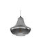 GloboStar Verre Pendant Light Black with Crystals for Socket E27 38x38x34cm