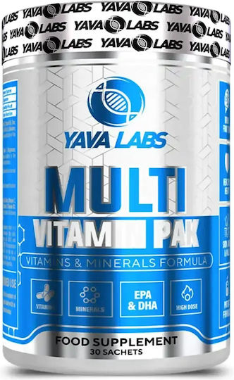 Yava Labs Multi Vitamin Πολυβιταμίνη για Ενίσχυση του Ανοσοποιητικού, τo Δέρμα & Αντιοξειδωτική δράση 30 φακελίσκοι