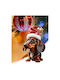 Weihnachtsbaumschmuck Hund Dachshund Mütze Weihnachtsmann & Stern Maße 7.8x4.5cm
