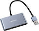 Yesido Hub 4 Θυρών USB 2.0 με σύνδεση USB-A Γκρι