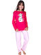 Comfort Kinder Schlafanzug Fuchsia
