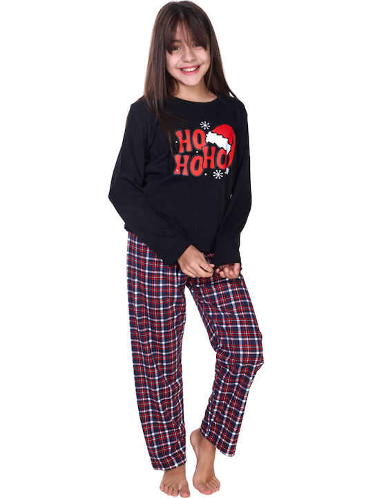 Comfort Kids' Pajamas Winter Cotton Black