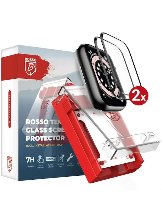 Tempered Glass Apple Watch Se 6 5 4 40mm Rosso Installation Tray Αντιχαρακτικό Γυαλί Προστασίας Οθόνης 2 Τεμάχια Black 8719246474392