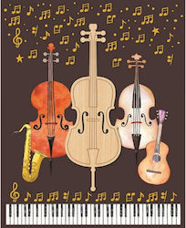 Greeting Card Hollywood Without Message Musical Instruments Notes