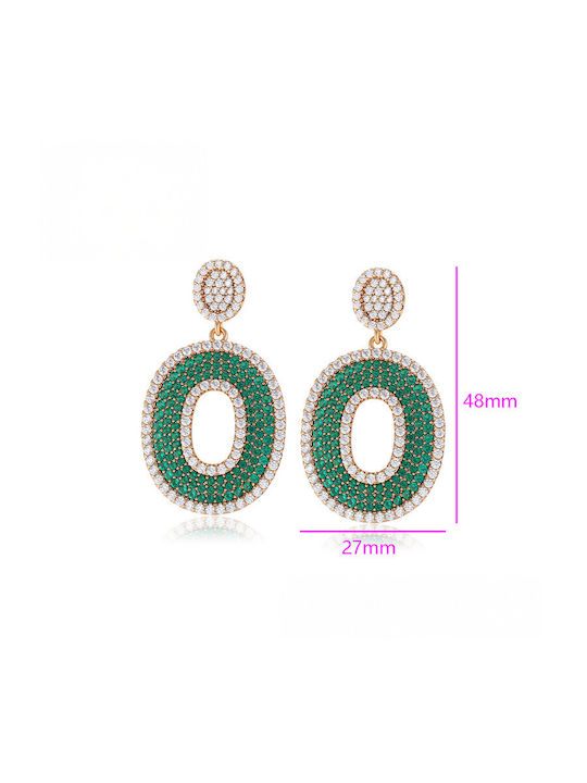 Chrysothemiss Cercei Femei Emerald Luxe Oval Verde și Alb Zircon Chrysothemiss Cercei Femei Emerald Luxe Oval Verde și Alb Zircon