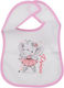 Kamtex Baby Waterproof Fabric Baby Bib with Hoop & Loop Fastener Pink