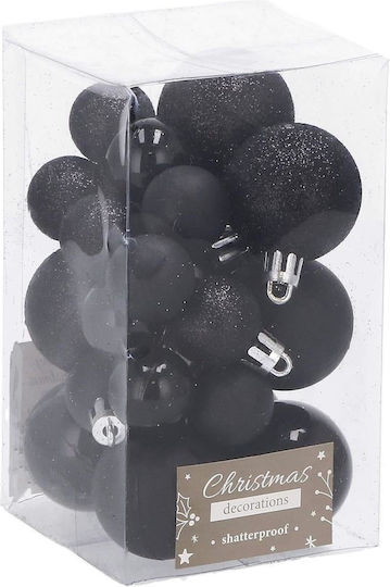 Weihnachtsbaumschmuck Set 25 Stück 3 Sorten 2,5cm 4cm Schwarze