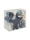 Weihnachtsbaumschmuck Set 44 Stücke Kugeln Girlande Baumspitze Blau Weiß