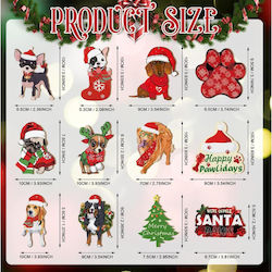 Weihnachtsaufkleber Holzset Weihnachtsdekoration Verschiedene Designs 26x24cm