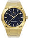 Paul Rich Herrenuhr 43mm Batterie mit Gold Metallarmband