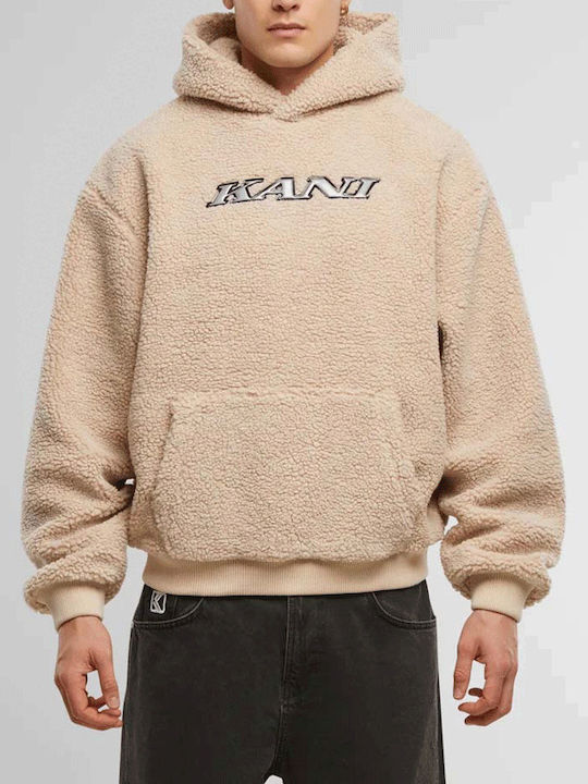 Sweatshirt with Hood Beige