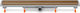 Linear Floor Drain Frame Stainless Steel Side Outlet D40 650mm Matte Bronze Grate Klasik Floor Ch650kn1br Chudej