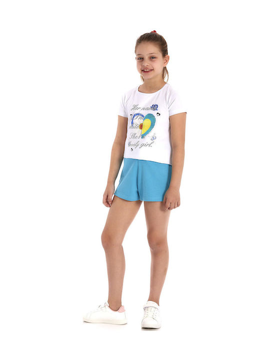 Kinder-Shorts/Bermudas Stoff Hellblau