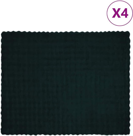 vidaXL Pătură Blănoasă Canapea 130x150 cm Verde Închis