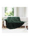 vidaXL Pelzige Decke Übergröße 240x270cm Dunkelgrün