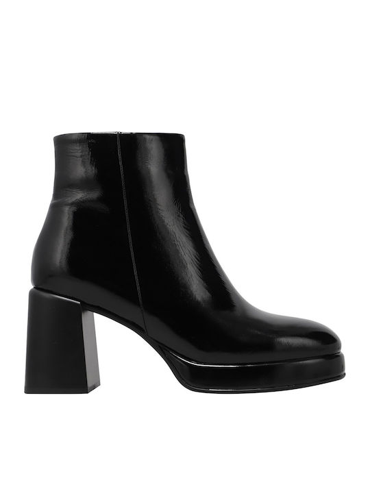 Stiefeletten Damen aus Lackleder PAT-BLACK