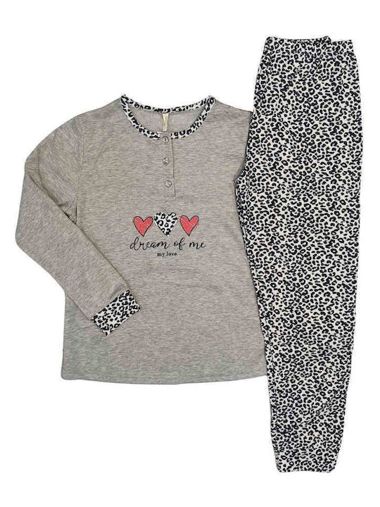 Lovelx Homewear Winter Women's Pyjama Set Gray
