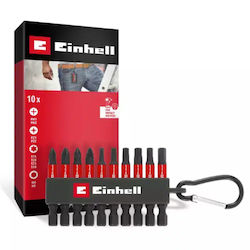 Einhell 49118634 Set Biți Impact 10 Bucăți 50mm Snap