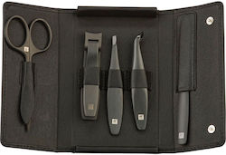 Zwilling Nagelzubehör Maniküre-Set Leder 5tlg Schwarzes