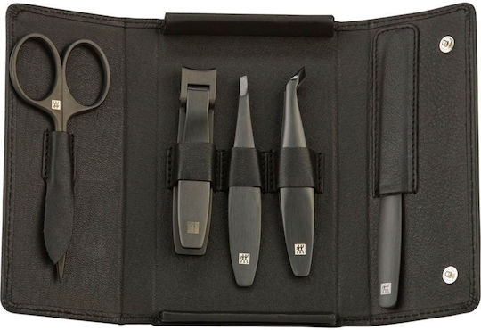 Zwilling Set Manichiură Piele 5 Piese Negru