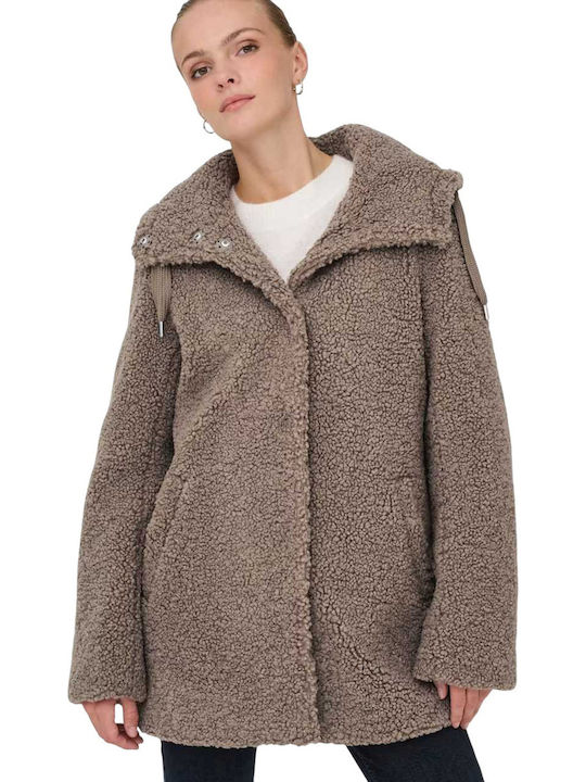 Gelockt Damen Mount Trail Brown Mantel Teddy