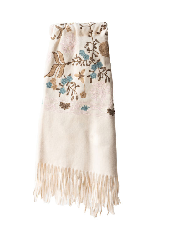 Women's Wool Scarf Ecru