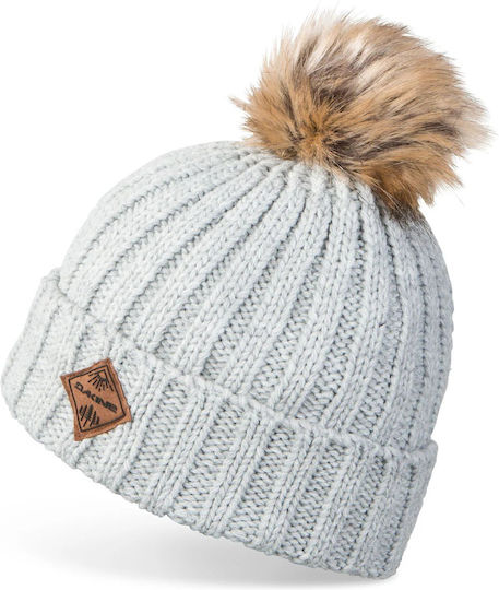Pom Pom Beanie Fleece Beanie Knitted in Gray color