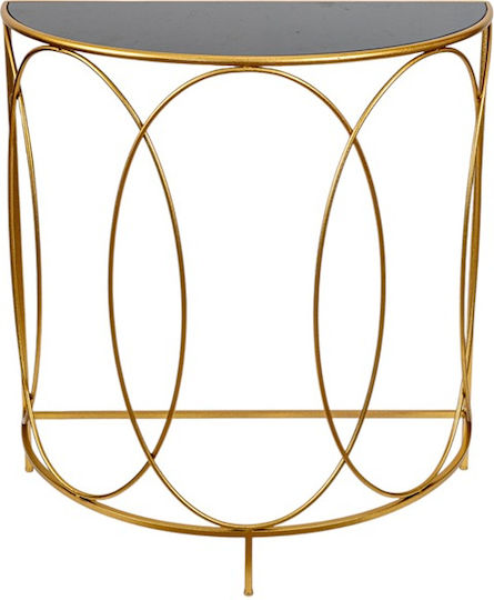 Metal Console Table Gold Black L75xW37.56xH81cm Metal Console Table Gold Black L75xW37.56xH81cm