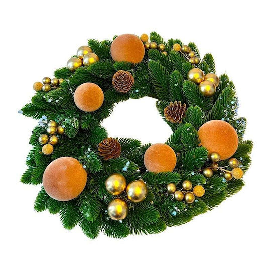 Velve Crăciun Decorativ Coroană de flori cu Diametru 30cm.