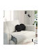 vidaXL Sofa-Kissen Black Velvet-Black Metal 2Stück 30x30cm.