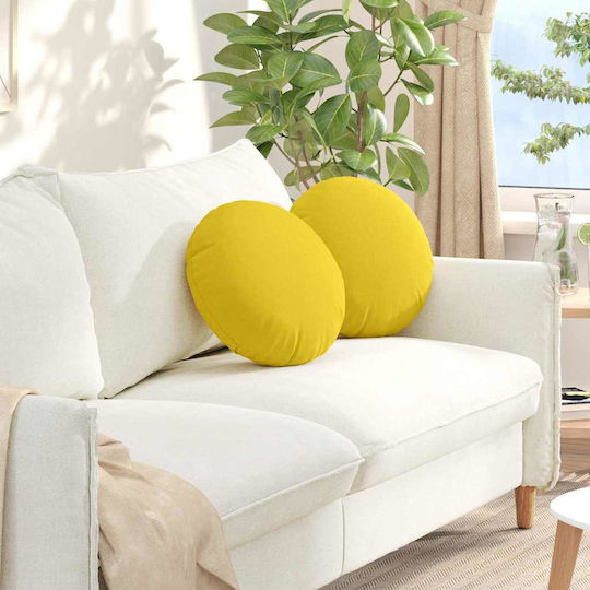 vidaXL Perna de canapea Soft Yellow 2buc 40x40cm.