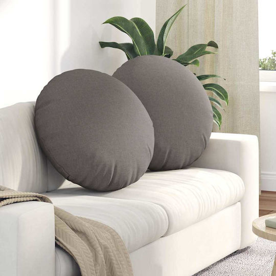 vidaXL Sofa-Kissen Taupe 2Stück 60x60cm.