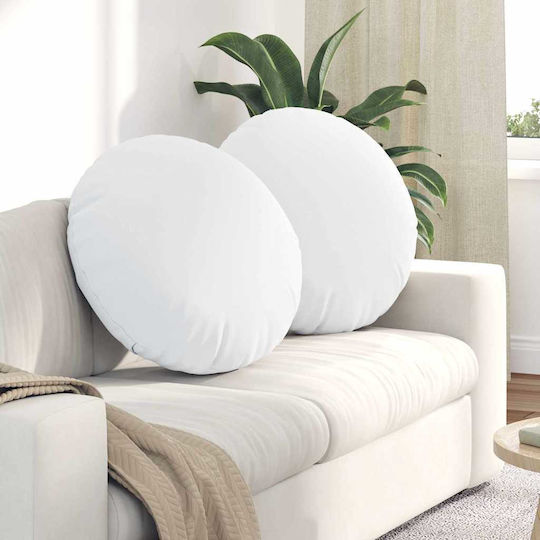 vidaXL Възглавница за диван Бял 2бр 60x60см.