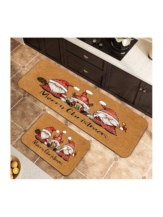 Set of 2 Non-Slip Mats 160x50cm & 80x50cm Noel-017