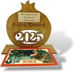 Ξύλινο Ημερολόγιο Ρόδι Διάτρητο ''2026'' Επιτραπέζιο Φυσικό 110x120mm 1τμχ Ξύλινο Ημερολόγιο Ρόδι Διάτρητο ''2026'' Επιτραπέζιο Φυσικό 110x120mm 1τμχ