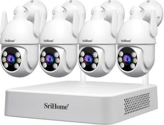 Sricam Σύστημα Παρακολούθησης NVS009-IPC037 10 Ασύρματων Καμερών IP 5MP με Σκληρό Δίσκο