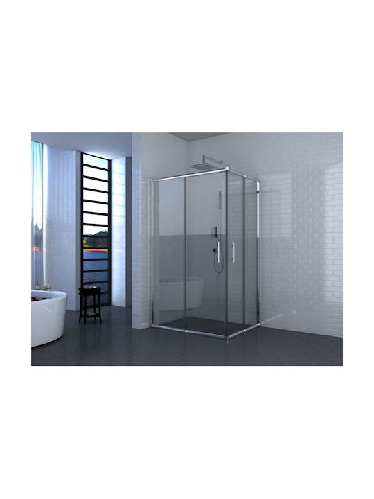 Inter Ceramic Кабинет Душ с Плъзгащи се Врата 78x190см
