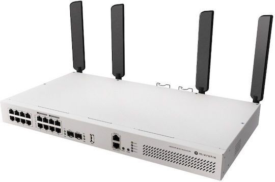 MikroTik CRS418-8P-8G-2S+5AXQ2AXQ-RM v7 Managed L2 PoE+ Switch με 16 Θύρες Gigabit (1Gbps) Ethernet και 2 SFP Θύρες